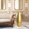 31.5" Spun Bamboo Tall Floor Vase - Sleek Metallic Finish, Elegant Home Decoration, Modern Accent Piece, Living Room Decor, Handcrafted Bamboo Art, Contemporary Interior Design, Unique Tall Vase
